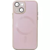 Чохол TPU+Glass Sapphire Midnight with MagSafe для Apple iPhone 15 (6.1") Рожевий / Pink Sand