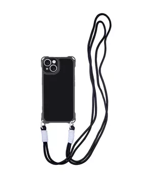 Чехол TPU CrossBody with straps для Apple iPhone 15 (6.1") Black