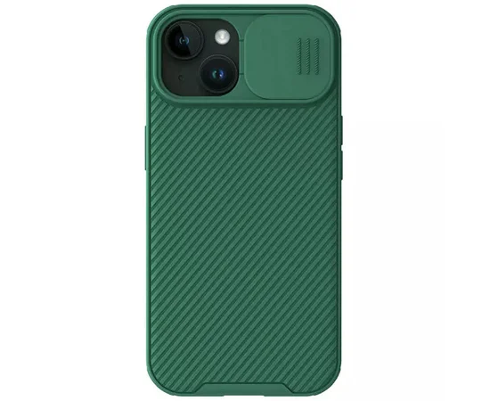 Карбонова накладка Nillkin CamShield Pro Magnetic для Apple iPhone 15 (6.1") Deep Green