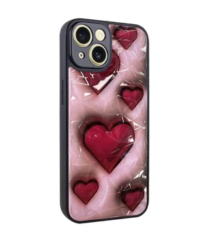 TPU+PC чехол Prisma Plushie для Apple iPhone 15 (6.1") Hearts