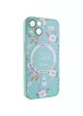 TPU+PC чохол Secret Garden with MagSafe для Apple iPhone 15 (6.1") Mint