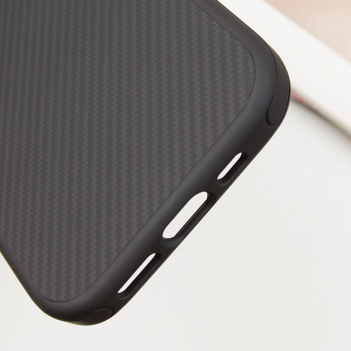 Чехол TPU+PC Carbon with MagSafe для Apple iPhone 16 Plus (6.7") Black