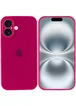 Чехол Silicone Case Full Camera Protective (AA) для Apple iPhone 16 Plus (6.7") Красный / Rose Red