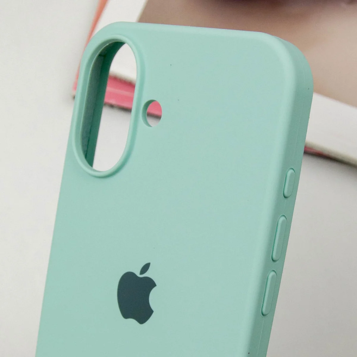 Чехол Silicone Case Full Protective (AA) для Apple iPhone 16 Plus (6.7") Бирюзовый / Turquoise