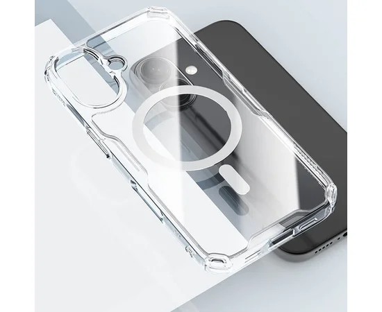 TPU чехол Nillkin Nature Pro Magnetic для Apple iPhone 16 Plus (6.7") Бесцветный (прозрачный)