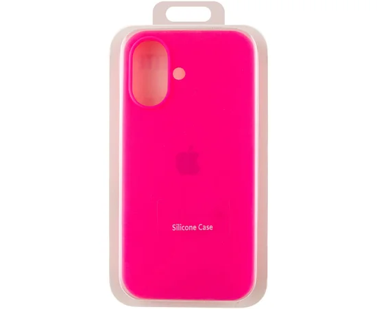 Чехол Silicone Case Full Protective (AA) для Apple iPhone 16 Plus (6.7") Розовый / Barbie pink