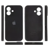 Чехол Silicone Case Full Camera Protective (AA) для Apple iPhone 16 Plus (6.7") Черный / Black