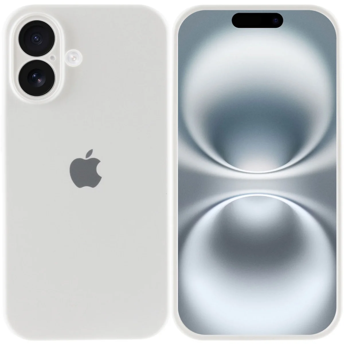 Чехол Silicone Case Full Camera Protective (AA) для Apple iPhone 16 Plus (6.7") Белый / White