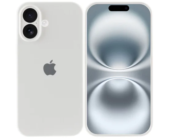 Чехол Silicone Case Full Camera Protective (AA) для Apple iPhone 16 Plus (6.7") Белый / White