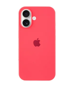 Чехол Silicone Case Full Protective (AA) для Apple iPhone 16 Plus (6.7") Арбузный / Watermelon red Чехол Silicone Case Full Protective (AA) для Apple iPhone 16 Plus (6.7") Арбузный / Watermelon red