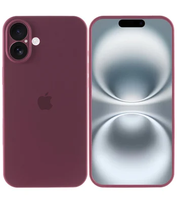 Чохол Silicone Case Full Camera Protective (AA) для Apple iPhone 16 Plus (6.7") Бордовий / Plum