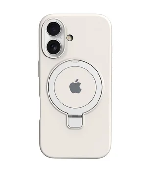 Чехол Silicone Case Full Protective with Ring для Apple iPhone 16 Plus (6.7") White
