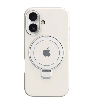 Чехол Silicone Case Full Protective with Ring для Apple iPhone 16 Plus (6.7") White