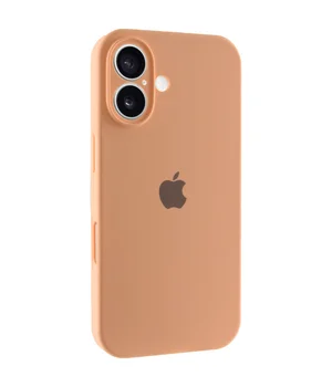 Чехол Silicone Case Full Camera Protective (AA) для Apple iPhone 16 Plus (6.7") Оранжевый / Cantaloupe