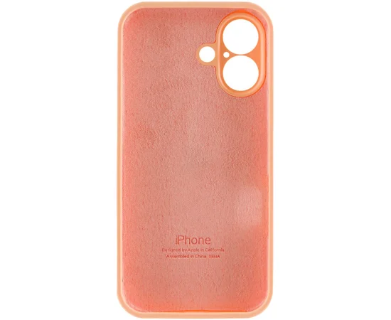 Чохол Silicone Case Full Camera Protective (AA) Apple iPhone 16 Plus (6.7") Помаранчевий / Cantaloupe