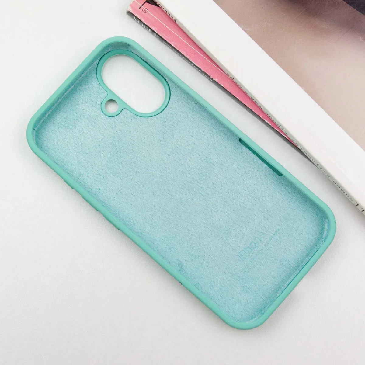 Чехол Silicone Case Full Protective (AA) для Apple iPhone 16 Plus (6.7") Бирюзовый / Marine Green