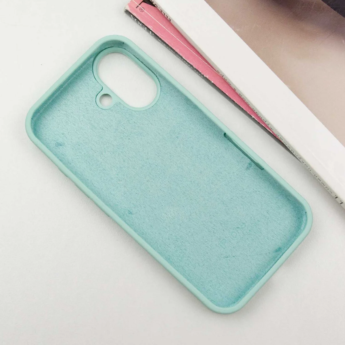 Чехол Silicone Case Full Protective (AA) для Apple iPhone 16 Plus (6.7") Бирюзовый / Turquoise