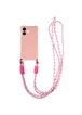 Чохол TPU CrossBody with straps для Apple iPhone 16 Plus (6.7") Pink
