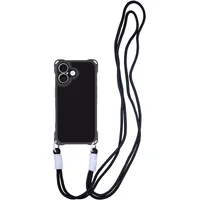 Чехол TPU CrossBody with straps для Apple iPhone 16 Plus (6.7") Black