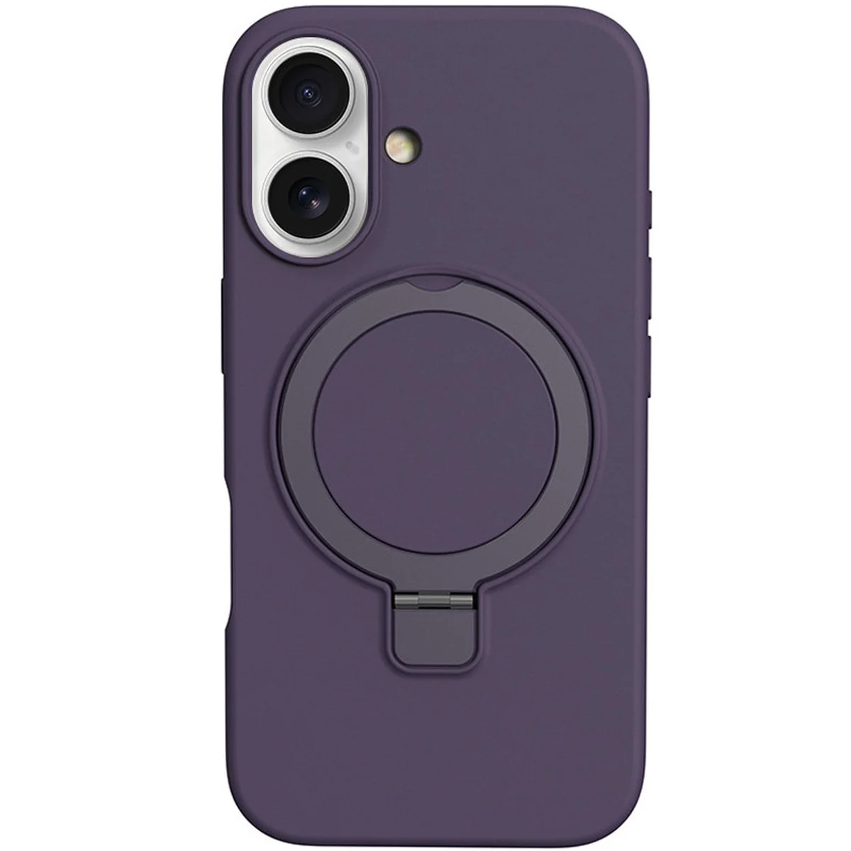 Чехол Silicone Case Full Protective NO LOGO with Ring для Apple iPhone 16 Plus (6.7") Purple