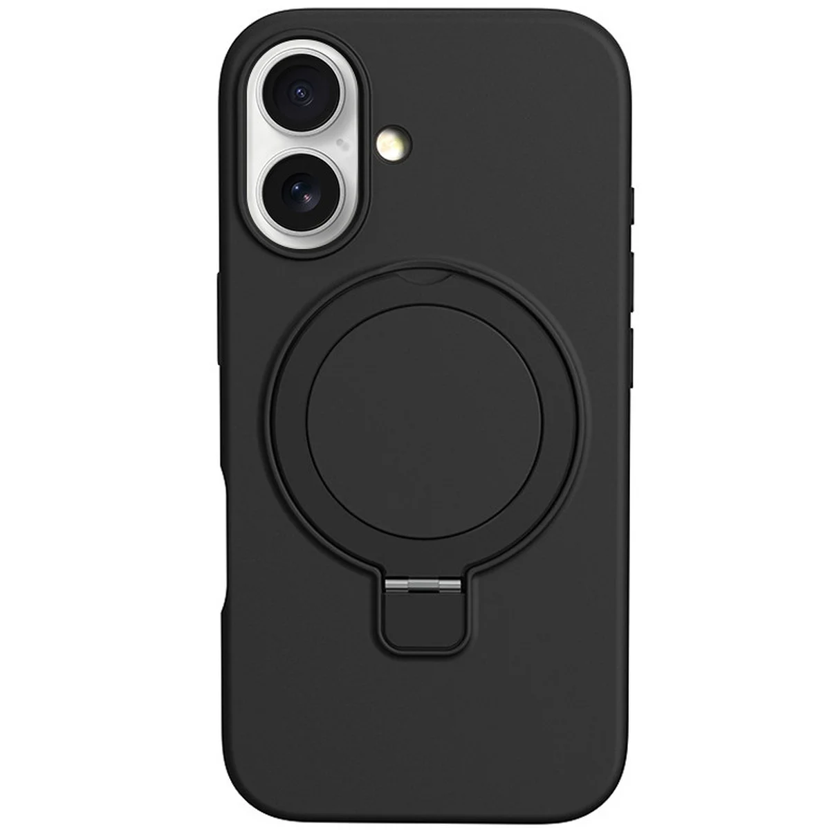 Чехол Silicone Case Full Protective NO LOGO with Ring для Apple iPhone 16 Plus (6.7") Black