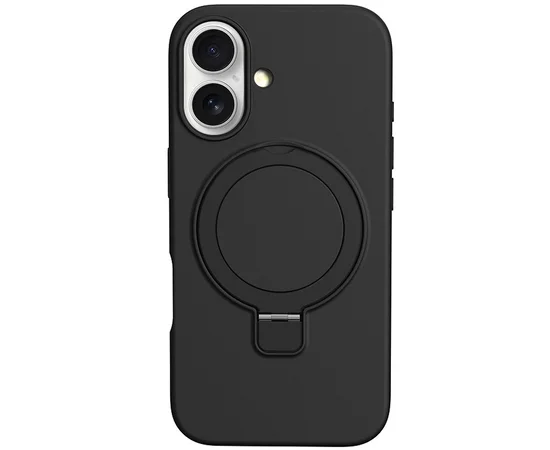 Чохол Silicone Case Full Protective NO LOGO with Ring для Apple iPhone 16 Plus (6.7") Black