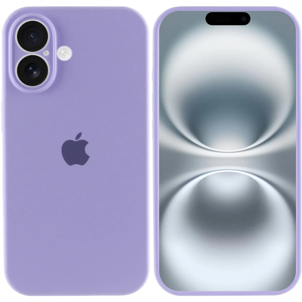 Чехол Silicone Case Full Camera Protective (AA) для Apple iPhone 16 Plus (6.7") Сиреневый / Dasheen