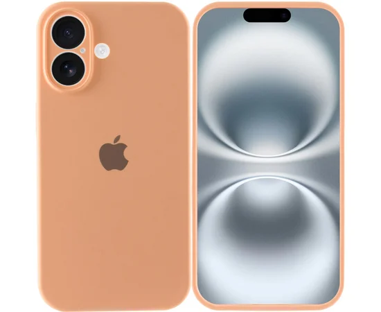 Чохол Silicone Case Full Camera Protective (AA) Apple iPhone 16 Plus (6.7") Помаранчевий / Cantaloupe