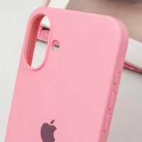 Чехол Silicone Case Full Protective (AA) для Apple iPhone 16 Plus (6.7") Розовый / Light pink