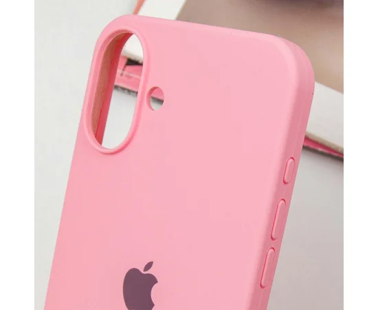 Чехол Silicone Case Full Protective (AA) для Apple iPhone 16 Plus (6.7") Розовый / Light pink