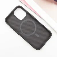 Чехол TPU+PC Carbon with MagSafe для Apple iPhone 16 Plus (6.7") Black