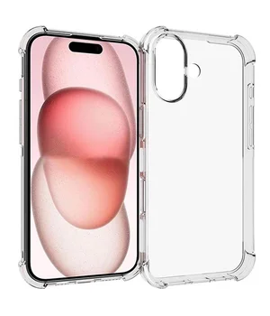 TPU чехол GETMAN Ease logo усиленные углы для Apple iPhone 16 Plus (6.7") Бесцветный (прозрачный) TPU чехол GETMAN Ease logo усиленные углы для Apple iPhone 16 Plus (6.7") Бесцветный (прозрачный)