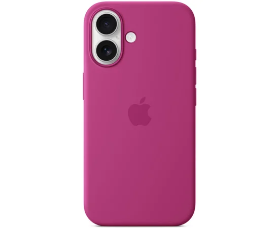 Чехол Silicone case (AAA) full with Magsafe and Animation для Apple iPhone 16 Plus (6.7") Fuchsia