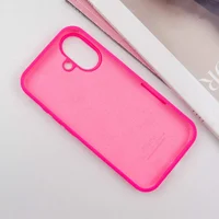 Чехол Silicone Case Full Protective (AA) для Apple iPhone 16 Plus (6.7") Розовый / Barbie pink