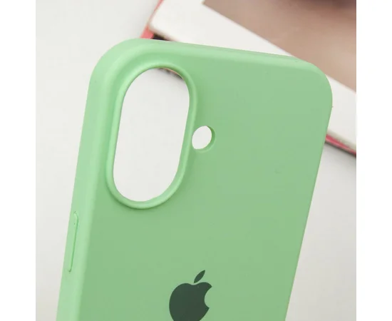 Чохол Silicone Case Full Protective (AA) для Apple iPhone 16 Plus (6.7") Зелений / Pistachio