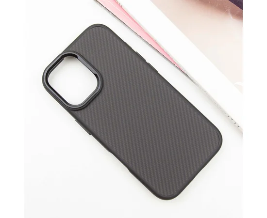 Чехол TPU+PC Carbon with MagSafe для Apple iPhone 16 Plus (6.7") Black