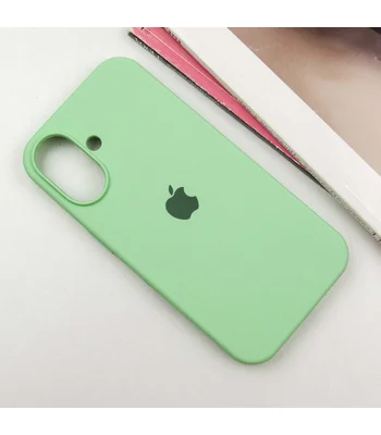 Чохол Silicone Case Full Protective (AA) для Apple iPhone 16 Plus (6.7") Зелений / Pistachio