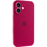 Чехол Silicone Case Full Camera Protective (AA) для Apple iPhone 16 Plus (6.7") Красный / Rose Red