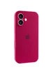 Чехол Silicone Case Full Camera Protective (AA) для Apple iPhone 16 Plus (6.7") Красный / Rose Red