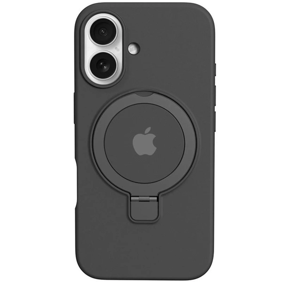 Чехол Silicone Case Full Protective with Ring для Apple iPhone 16 Plus (6.7") Black