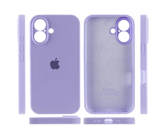 Чохол Silicone Case Full Camera Protective (AA) для Apple iPhone 16 Plus (6.7") Бузковий / Dasheen