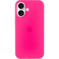 Чехол Silicone Case Full Protective (AA) для Apple iPhone 16 Plus (6.7") Розовый / Barbie pink