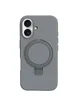 Чехол Silicone Case Full Protective NO LOGO with Ring для Apple iPhone 16 Plus (6.7") Grey