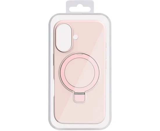 Чохол Silicone Case Full Protective NO LOGO with Ring для Apple iPhone 16 Plus (6.7") Pink