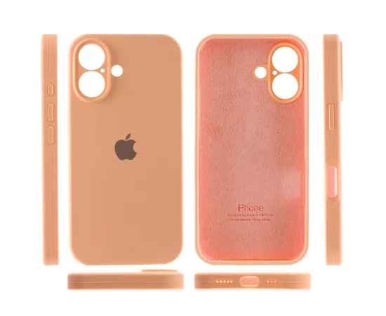 Чохол Silicone Case Full Camera Protective (AA) Apple iPhone 16 Plus (6.7") Помаранчевий / Cantaloupe