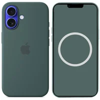 Чехол Silicone case (AAA) full with Magsafe and Animation для Apple iPhone 16 Plus (6.7") Lake Green