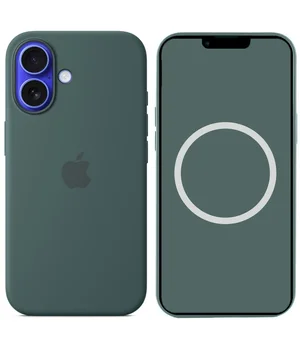 Чехол Silicone case (AAA) full with Magsafe and Animation для Apple iPhone 16 Plus (6.7") Lake Green Чехол Silicone case (AAA) full with Magsafe and Animation для Apple iPhone 16 Plus (6.7") Lake Green