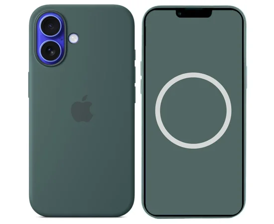 Чохол Silicone case (AAA) full with Magsafe and Animation для Apple iPhone 16 Plus (6.7") Lake Green