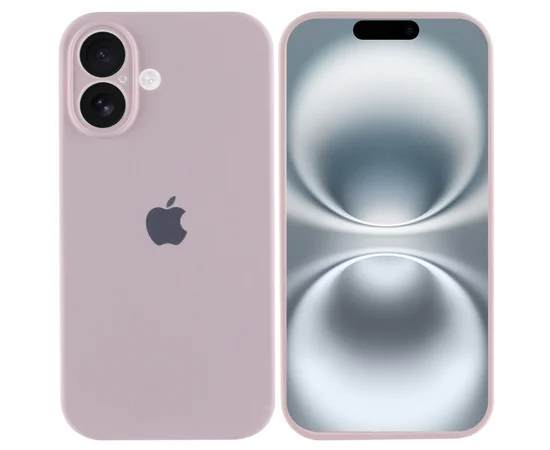 Чехол Silicone Case Full Camera Protective (AA) для Apple iPhone 16 Plus (6.7") Розовый / Chalk Pink