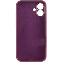 Чехол Silicone Case Full Camera Protective (AA) для Apple iPhone 16 Plus (6.7") Бордовый / Plum